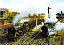 TRAINS & RAILWAYS NORTH STAFFORDSHIRE REGIMENT LOCO & MAIL TRAIN MOUNTED PRINT