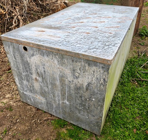 Large galvanized riveted water - galvanized,