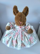 Bunny Rabbit Teddy Storage Basket Tub  Handcrafted Bedroom Home Decoration 