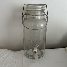 Glass Beverage Dispenser 1 2litre with Glass Clamp Lid Hand-Wash Only