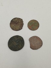 4x Antique to Ancient British Coins Inc Henry VIII Silver Half Groat