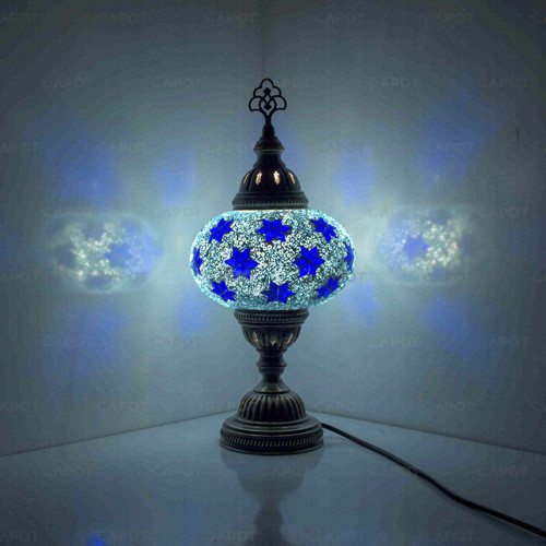 Blue turkish mosaic bedside - blue,