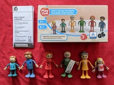 Playtive Dolls House Furniture - Wood & Plastic 'Bendable Doll Family' - Boxed