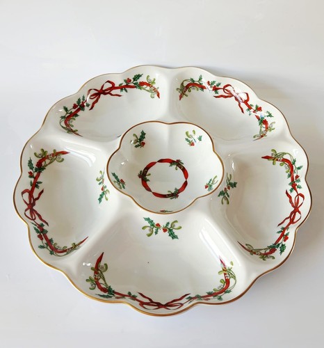 Royal worcester holly ribbons - royal,