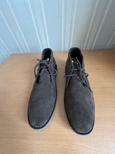 Superdry Men's Uk Size 8 Brown Suede Leather Lace Up Shoes Pre Loved Casual