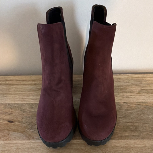 New look burgundy faux suede - faux,