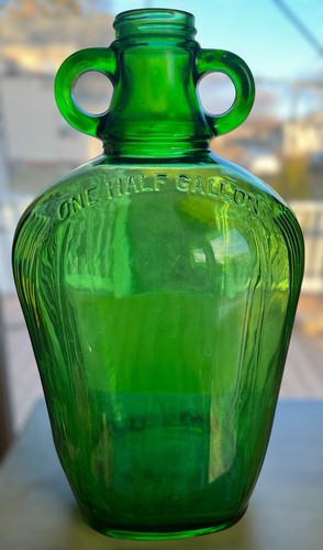 Large vintage green glass - vintage, 2