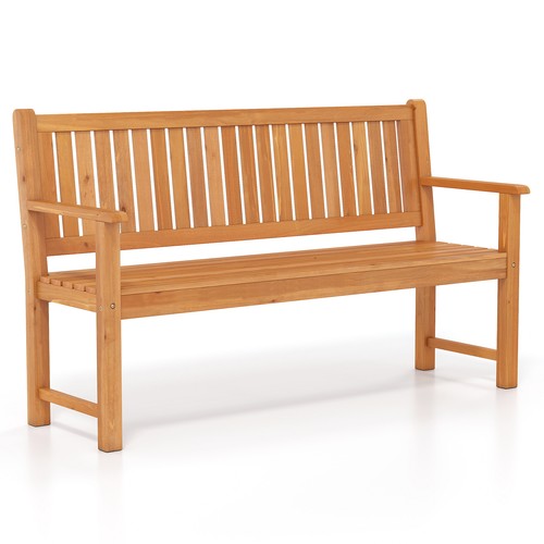 Seater outdoor wooden bench - 3-seater,