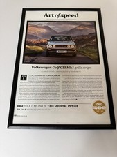 FRAMED Original Mk1 VW Golf GTi Single Page Magazine Feature Review Report Retro