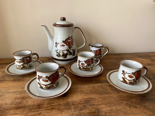 Japanese stoneware coffee set - japanese,