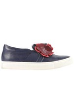 LANVIN BLUE LEATHER SNEAKERS