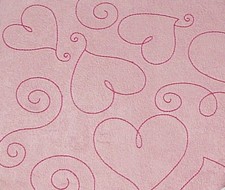 Pink suede heart x12 - suede,