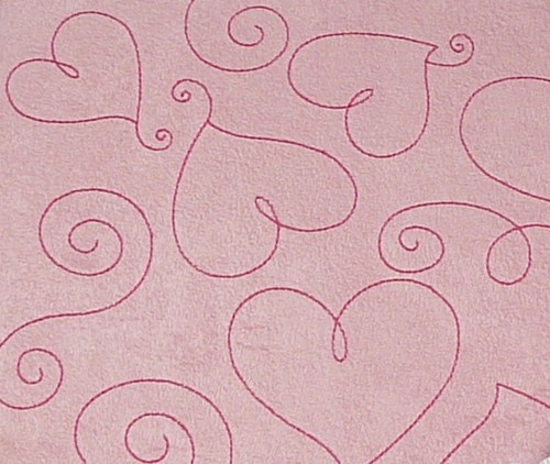 Pink suede heart x12 post - 12"x12",