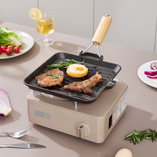 Cast iron griddle frying - cast, pan