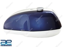 Fits Triumph T140 Steel Blue & White Painted Petrol Gas Fuel Tank ECs