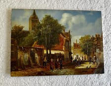 Vintage Dutch Oil On Board