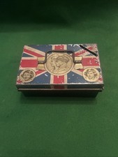 Vintage King George VI 1937 Coronation money box tin by Burnett Ltd London