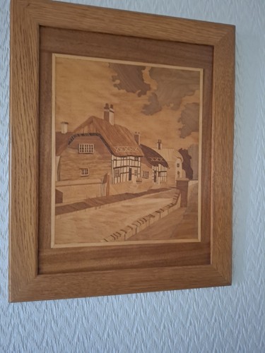 Marquetry picture depicting - marquetry, a