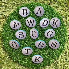 20 x 19mm  PERSONALISED  PLASTIC STUDDED  GOLF BALL MARKERS   FREE U.K. P&P