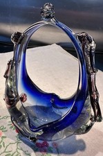 Art Glass Decorative Basket