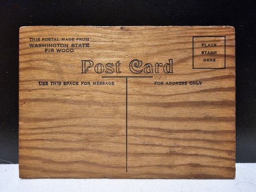 Vintage wooden comedy postcard - vintage,