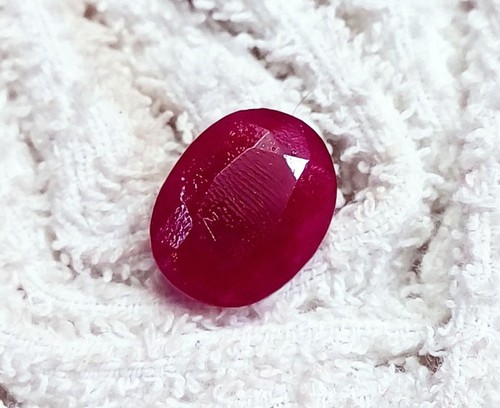 Natural red beryl - red, (bixbite)