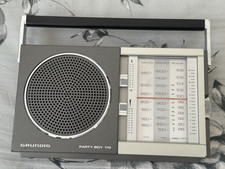 GENUINE VINTAGE GRUNDIG PARTY BOY 110 RETRO PORTABLE RADIO WITH POWER CABLE VGC
