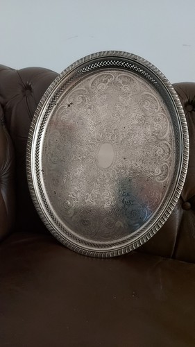 Large silver plated butler - a,