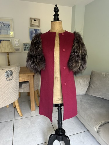 Fendi wool coat - with, silver