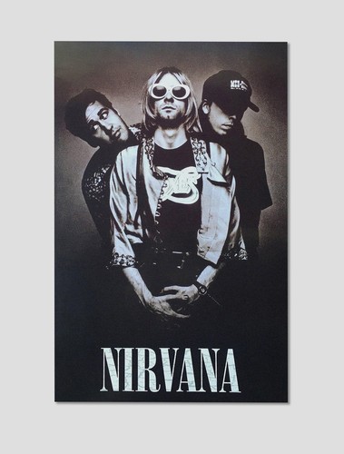 Nirvana black white band - black,