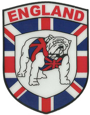 England English British Bulldog Shield Shape Internal Car Window Sticker Decal
