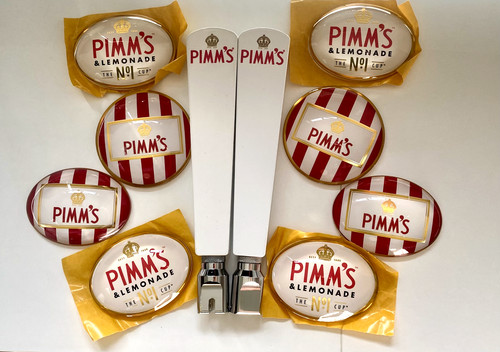Pimms branding badges - pimms,