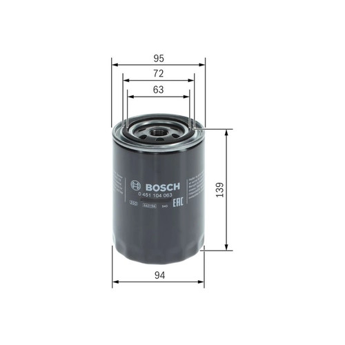 Bosch engine oil - filter, fits