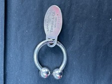 Tiffany & Co. Heart Key Ring Please Return to New York Sterling Silver 925