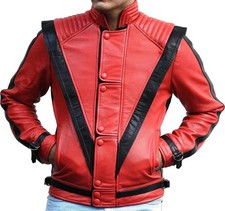 90's Original Michael Jackson Thriller Rockstar Red Wine Cosplay Jacket