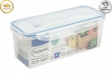 Clip Tight Food Storage Container 2 Litre Narrow Rectangle Airtight Silicone Sea