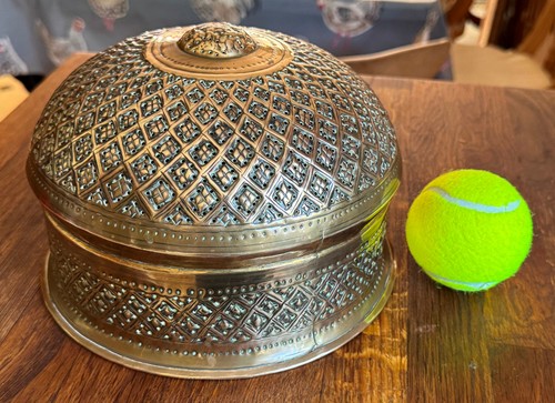 Antique brass spice - brass, nut