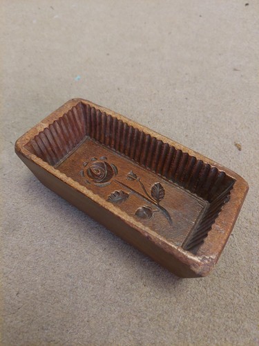 Antique french wooden butter - french,