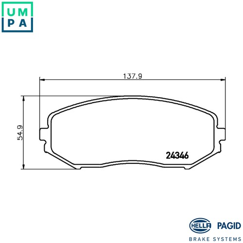 Brake pad set disc - brake,
