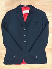 Vintage Ladies Black Wool Equestrian Hunting Coat / Jacket By Caldene 34" Chest