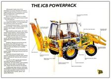 Vintage JCB 3CX 4 MK4 Digger Backhoe Cutaway Tractor Poster Brochure RARE (A3)