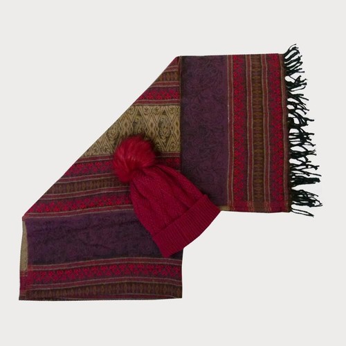 Aztec wool blend scarf and - aztec,