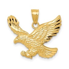14K Solid Yellow Gold Eagle