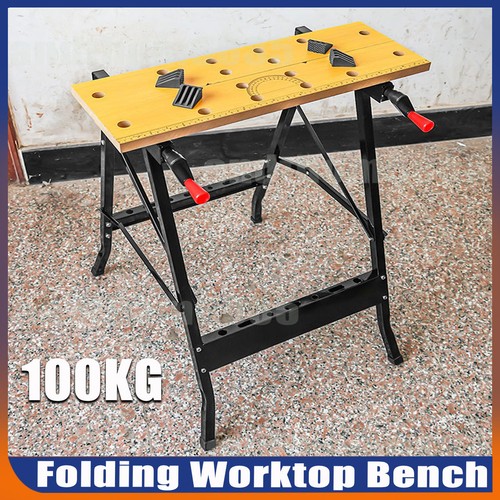 Foldable wooden workbench - wooden,