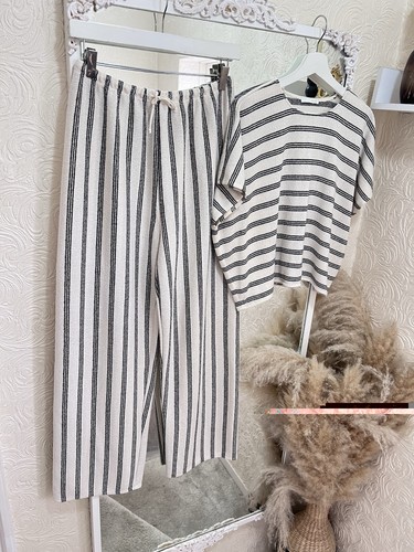 Zara white black stripped - white,