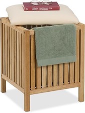 Wood Laundry Hamper with Seat