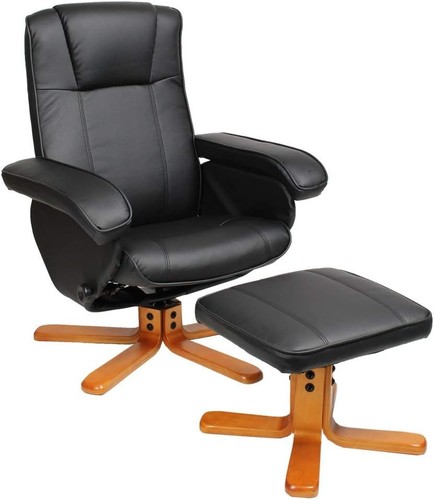 Evre armchair with foot stool - armchair,