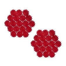 Red Poinsettia Placemats 2Pack