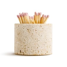 Travertine Stone Match Holder