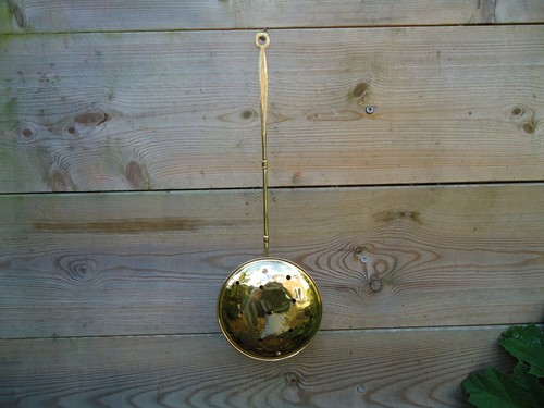 Brass chestnut roasting pan - brass,